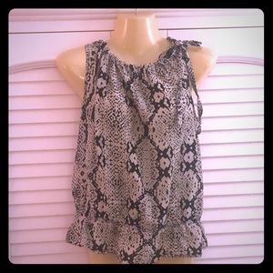 LOFT snake-print tank